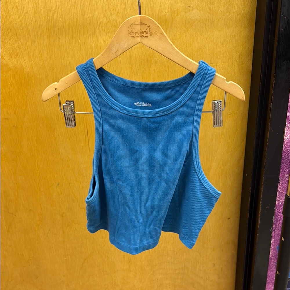 Wild Fable Blue Cropped Sleeveless Tank Top